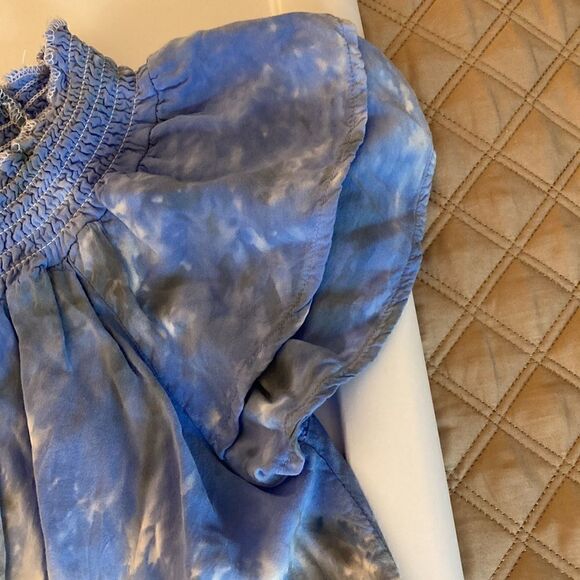 Vintage Havana Girls Tie Dye Top with Flutter Sleeve & Tie Front. Size Large. - Picture 4 of 8